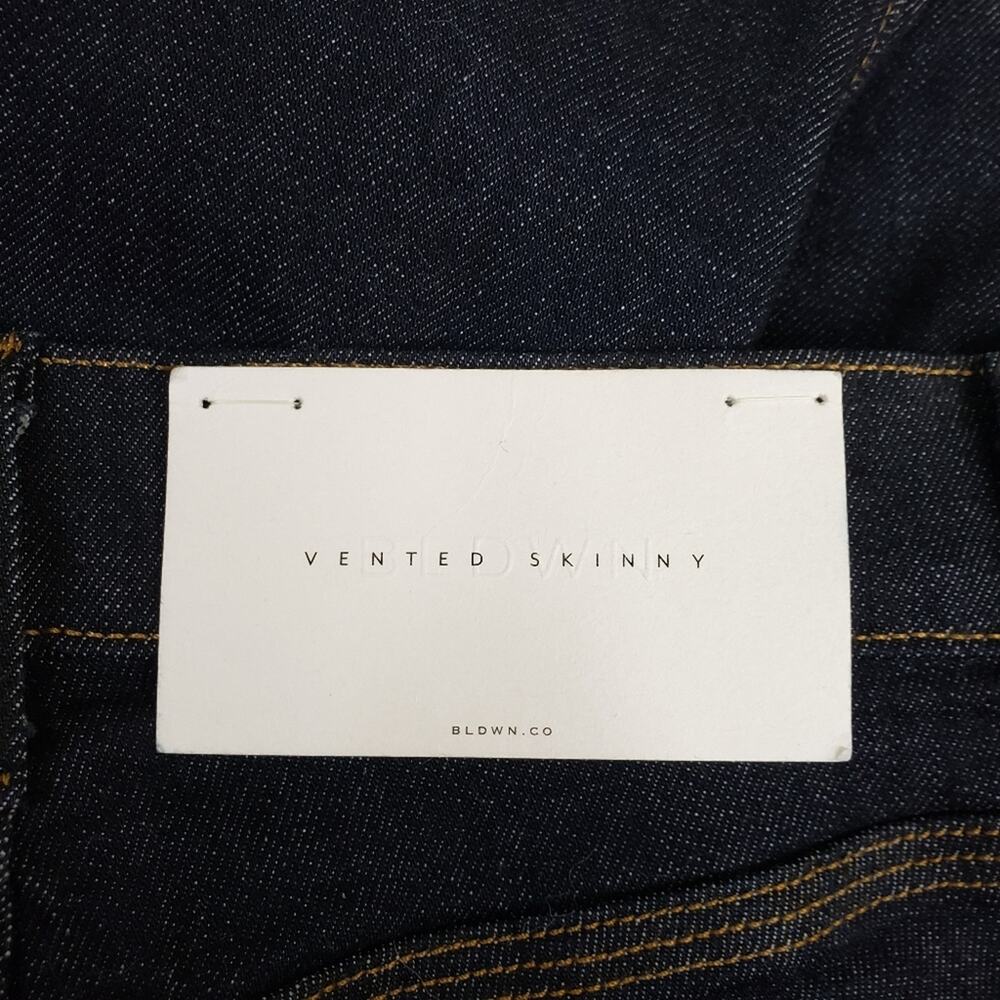 BLDWN Vented Hi Rise Skinny Jean Abyss Blue Dark Wash Women's 28 NEW - Picture 10 of 16